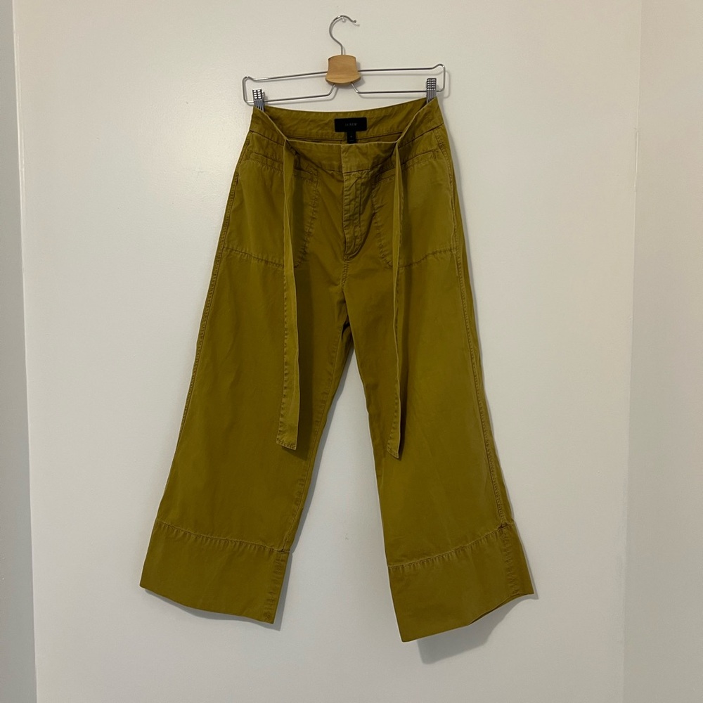 J. Crew Cropped Wide-Leg Trousers